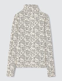 T-shirt col roulé imprimé