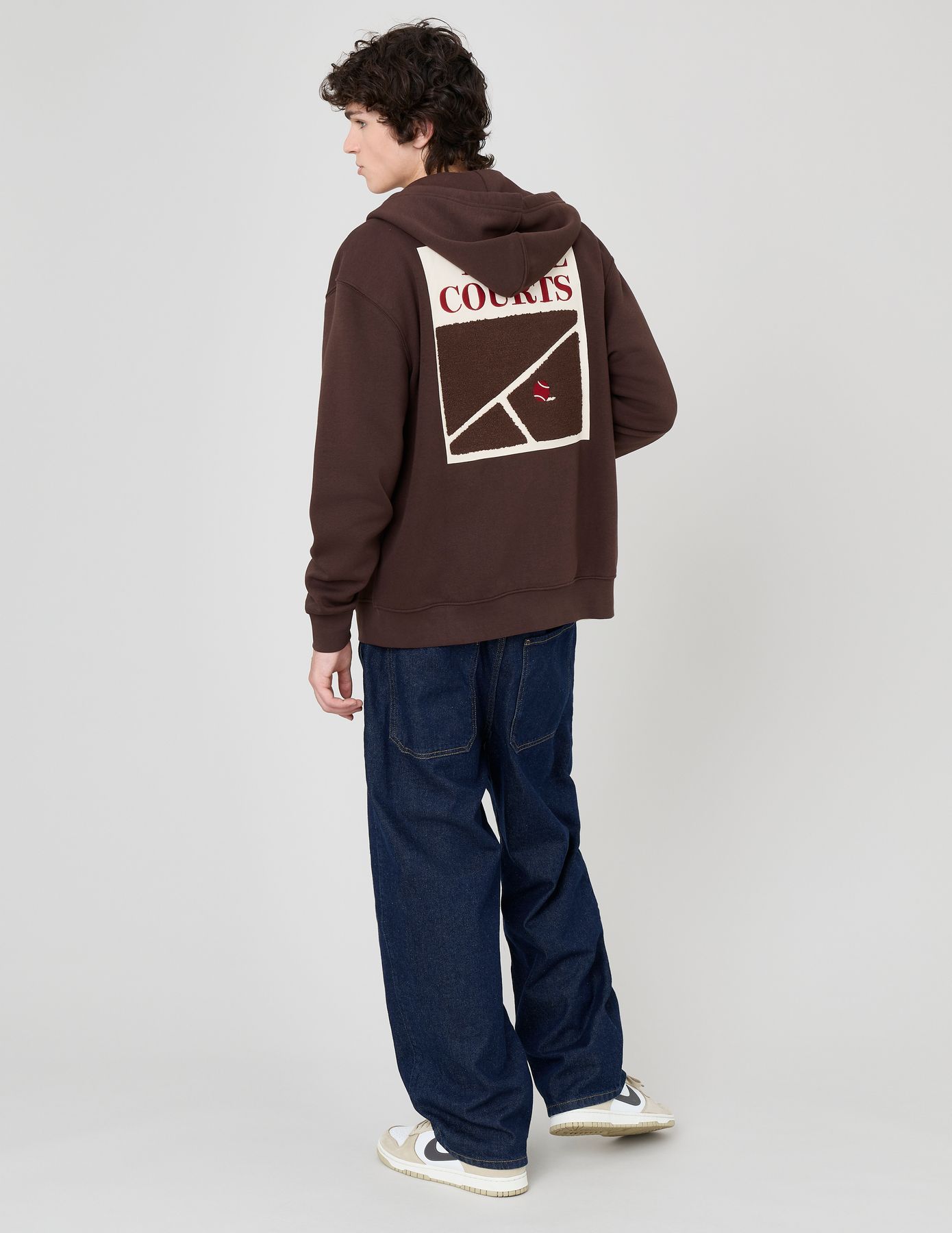 Sweat zippé imprimé devant/dos