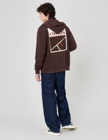 Sweat zippé imprimé devant/dos
