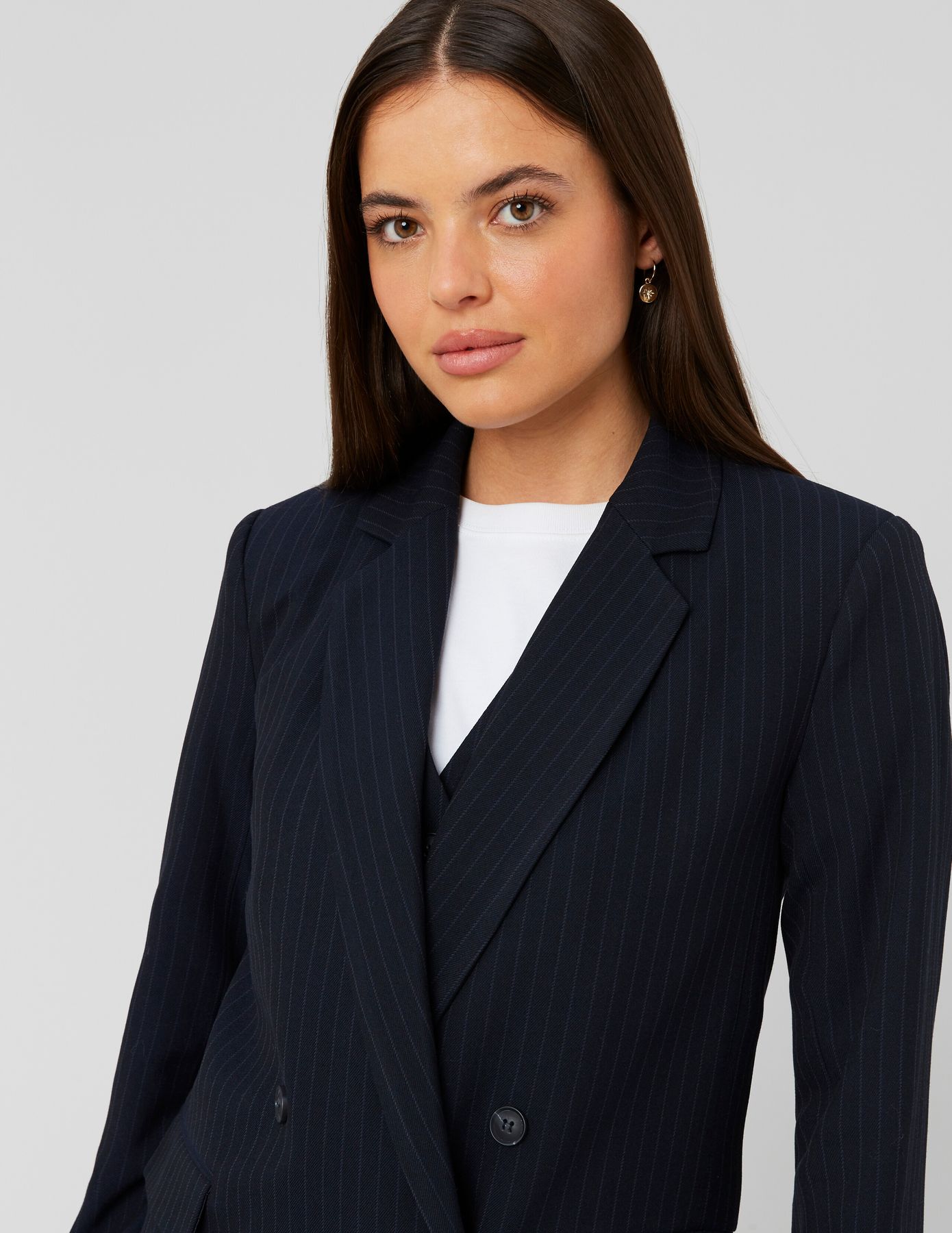 Veste blazer rayée polyester recyclé