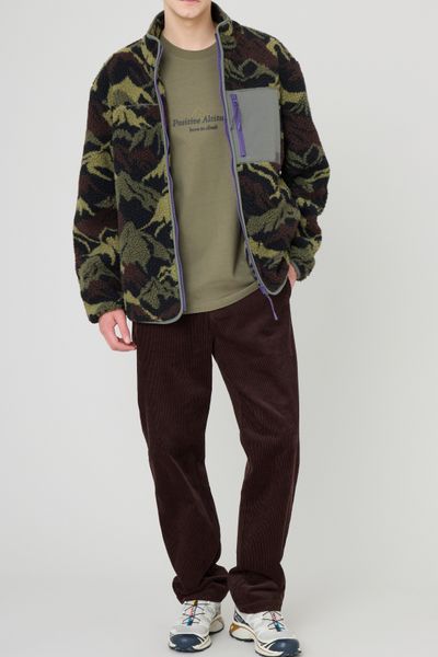 Blouson zipp&eacute; imprim&eacute; sherpa