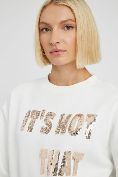 Sweat col rond à sequins