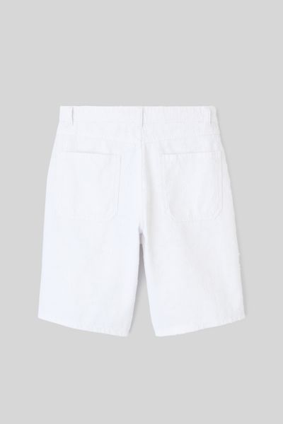 Bermuda en jean blanc fantaisie