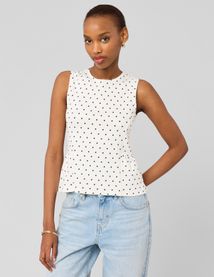 D&eacute;bardeur p&eacute;plum &agrave; pois