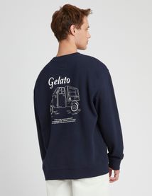 Sweat imprimé devant dos