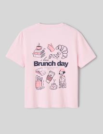 T-shirt imprim&eacute; manches courtes