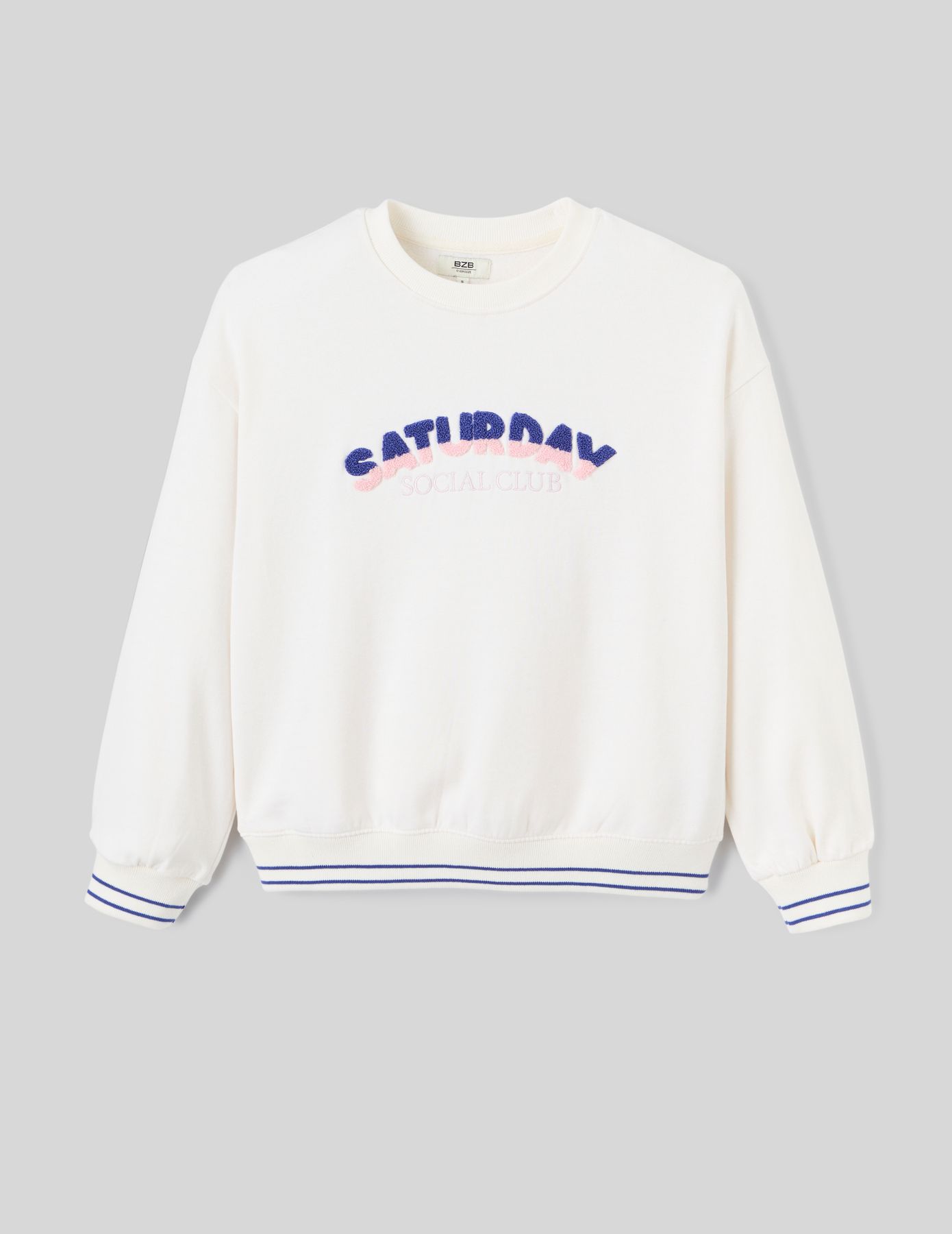 Sweat broderie bouclette