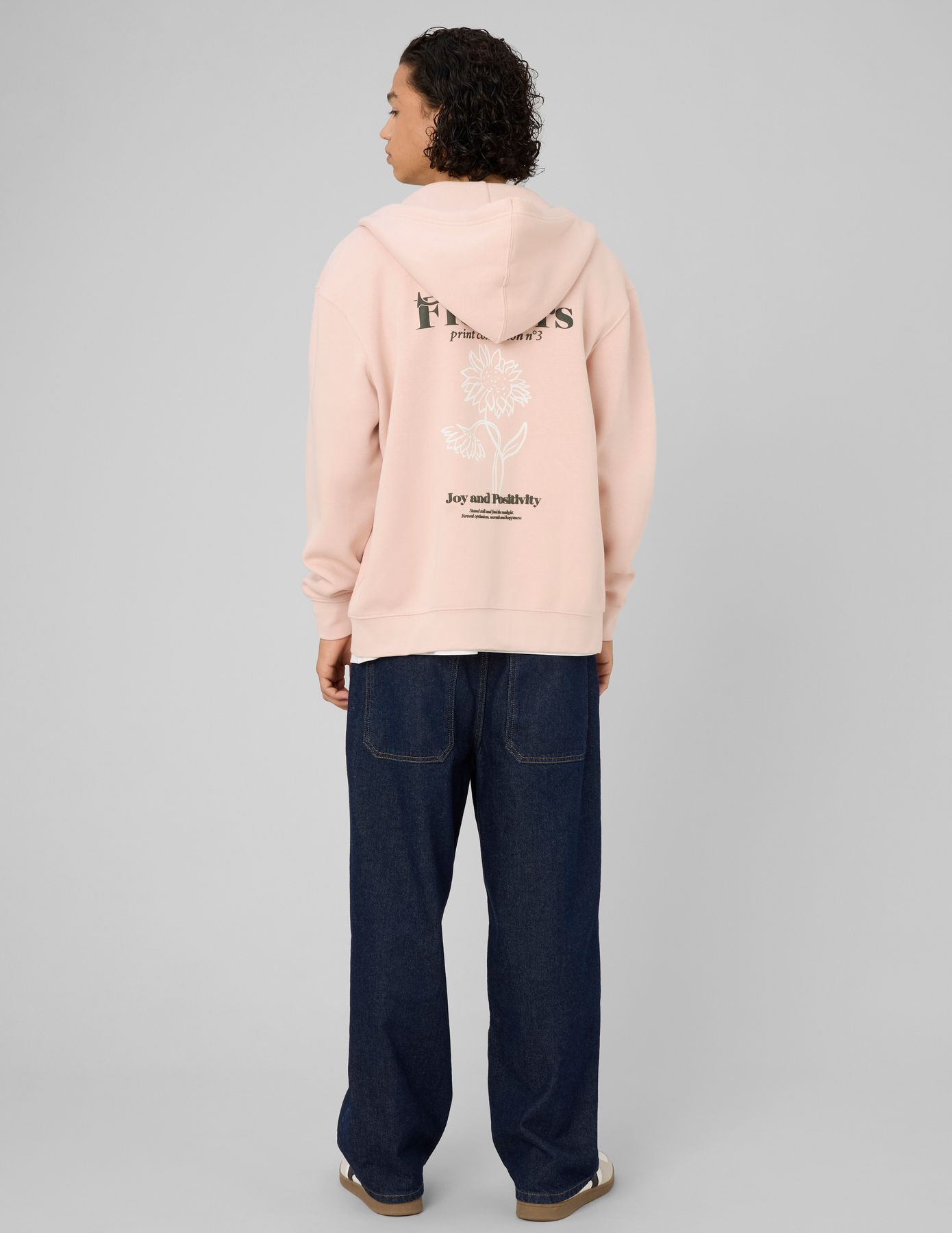 Sweat zipp&eacute; imprim&eacute; devant/dos