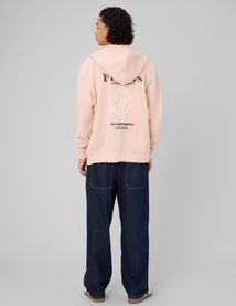 Sweat zipp&eacute; imprim&eacute; devant/dos