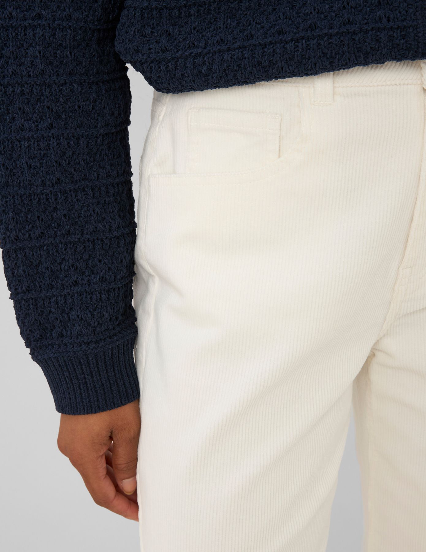 Pantalon straight velours