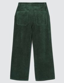 Pantalon wide leg court en velours