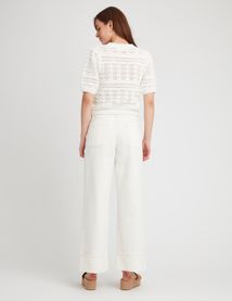 Pull manches courtes en crochet