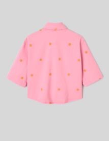 Veste en twill brod&eacute;e