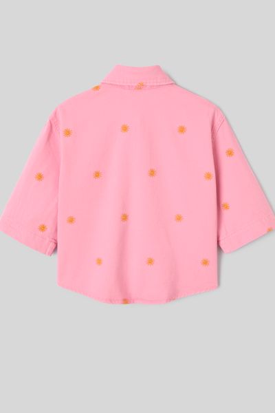 Veste en twill brod&eacute;e