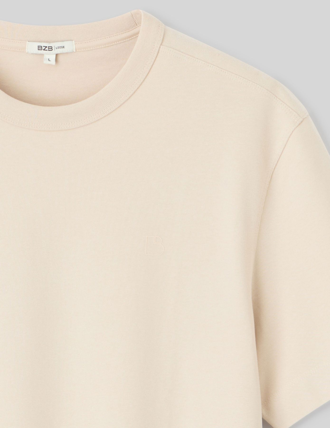 T-shirt lourd touché peau de pêche