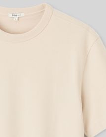 T-shirt lourd touché peau de pêche