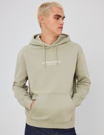 Sweat à capuche message brodé