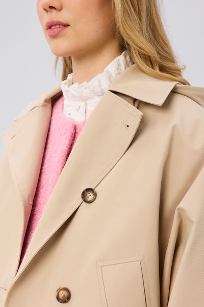 Trench court &agrave; capuche