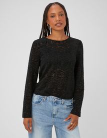 Top dentelle flock