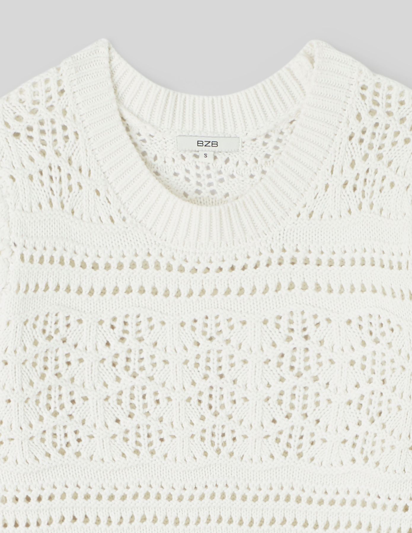 Pull manches courtes en crochet