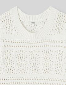 Pull manches courtes en crochet