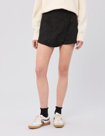 Jupe short en tweed