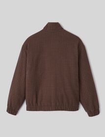 Blouson zippé à carreaux