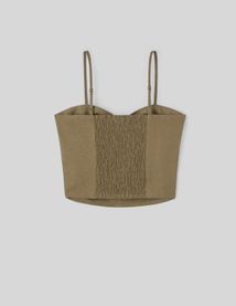 Top bustier en lin