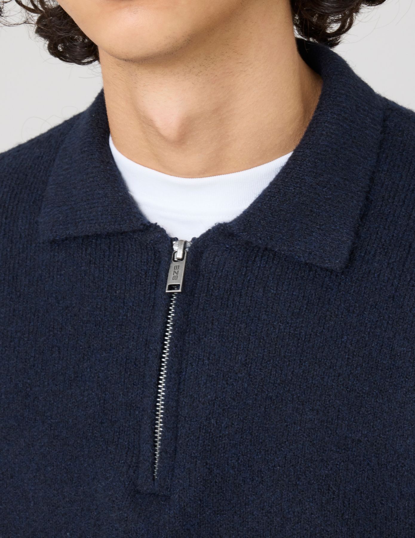 Pull col polo zippé