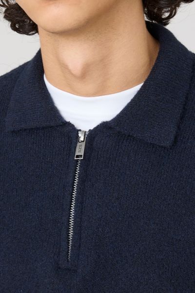 Pull col polo zippé