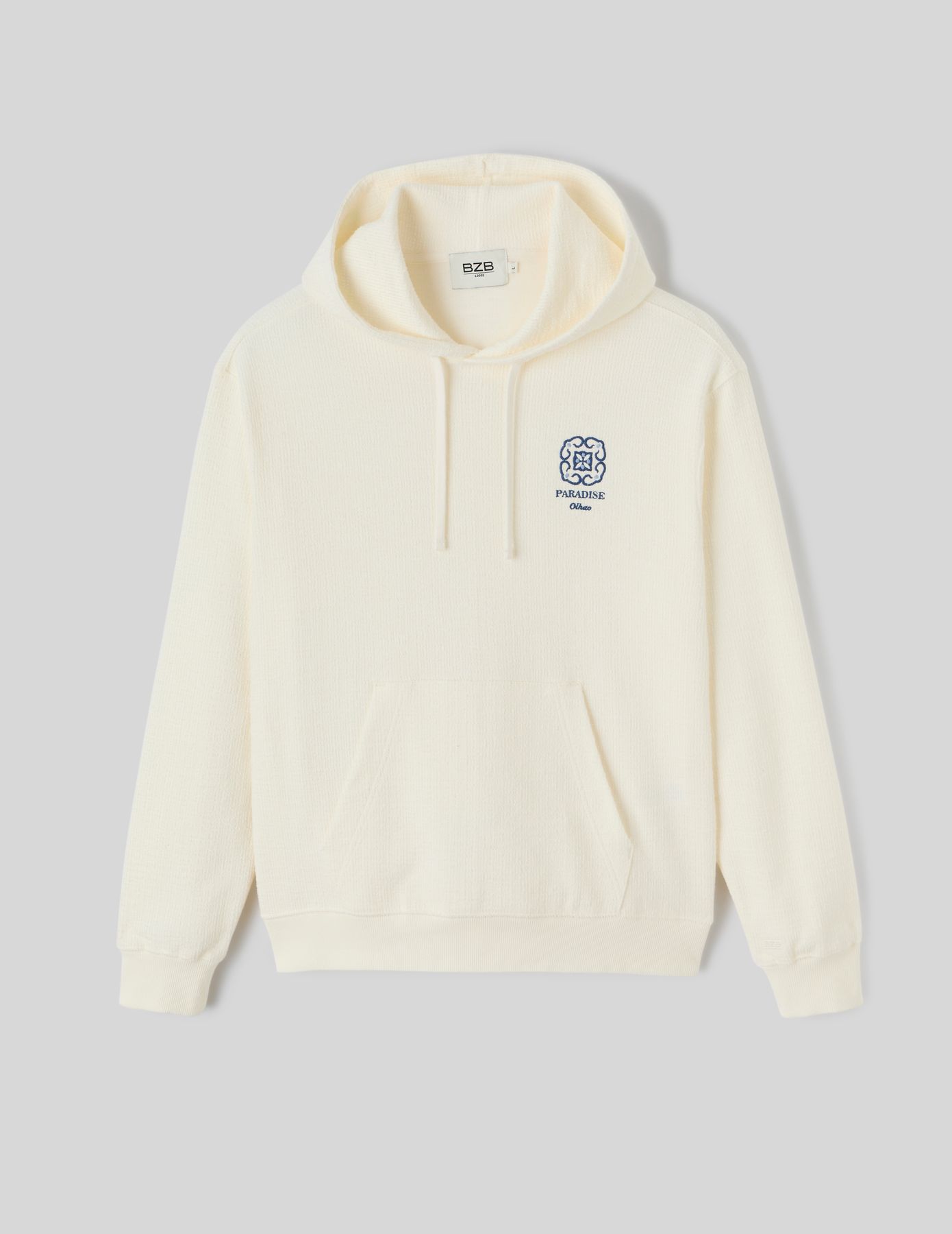 Sweat capuche broderie poitrine