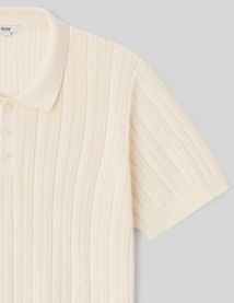 Polo maille fantaisie