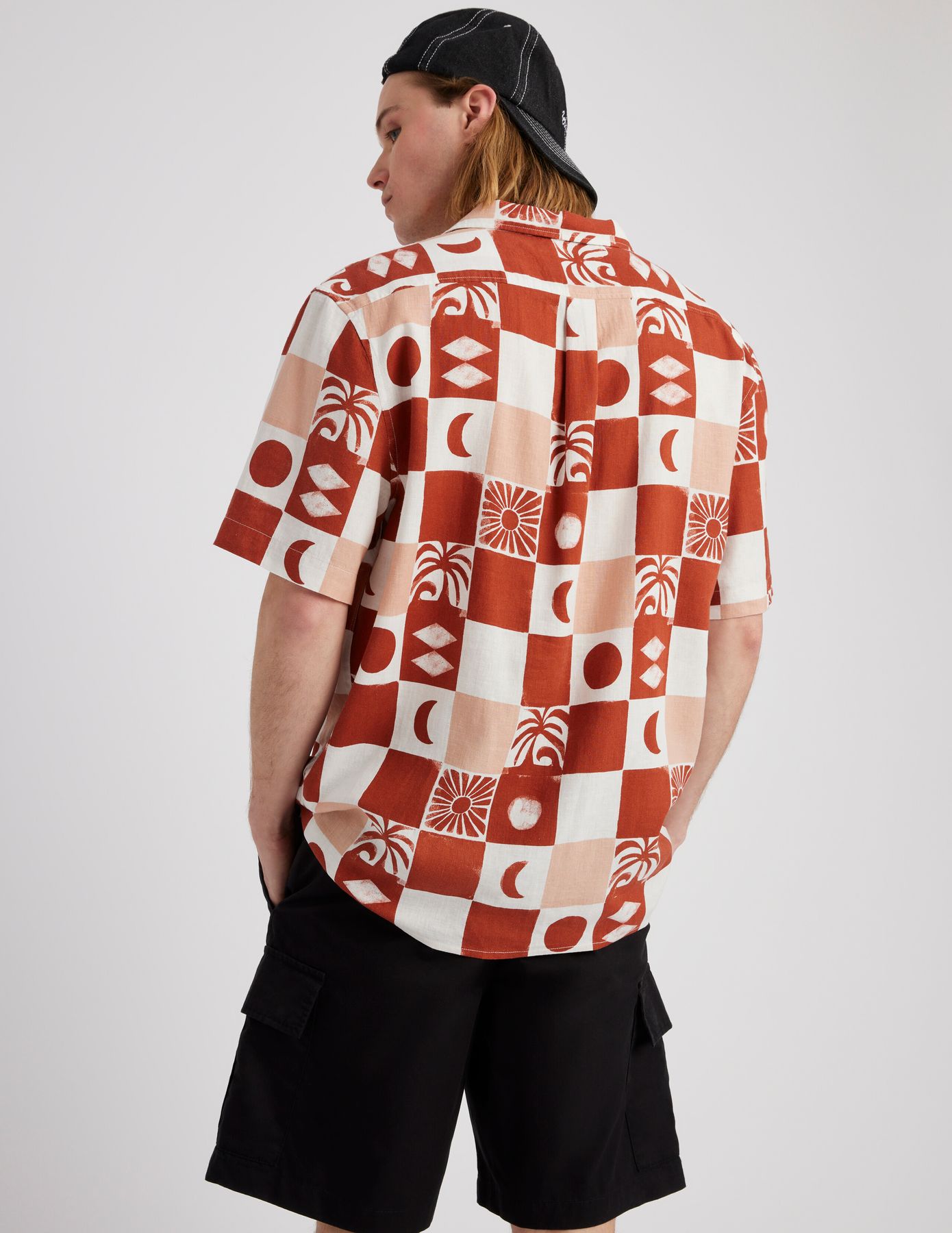 Chemisette imprim&eacute;e lin