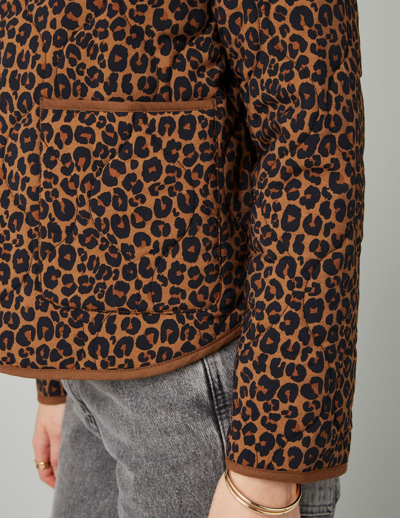 Veste matelassée léopard