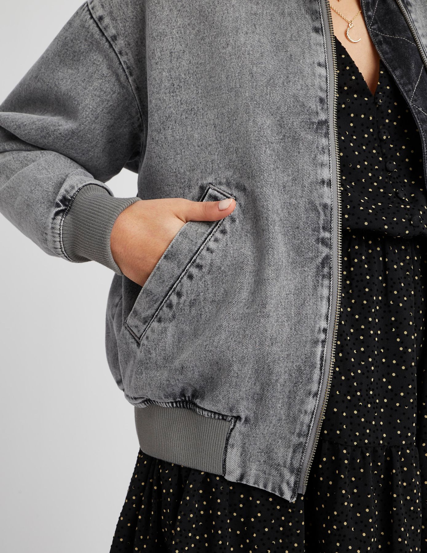 Blouson en jean sherpa