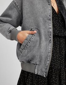 Blouson en jean sherpa