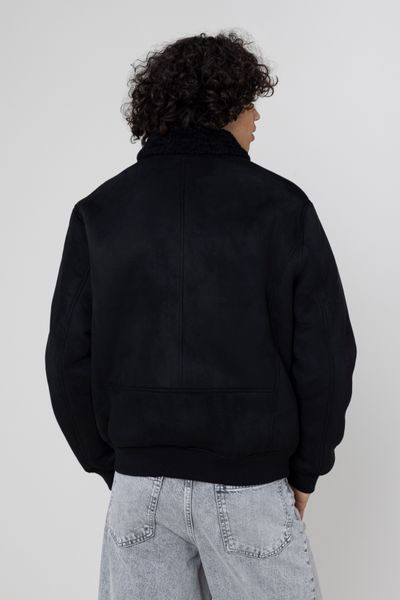 Blouson zippé peau retournée