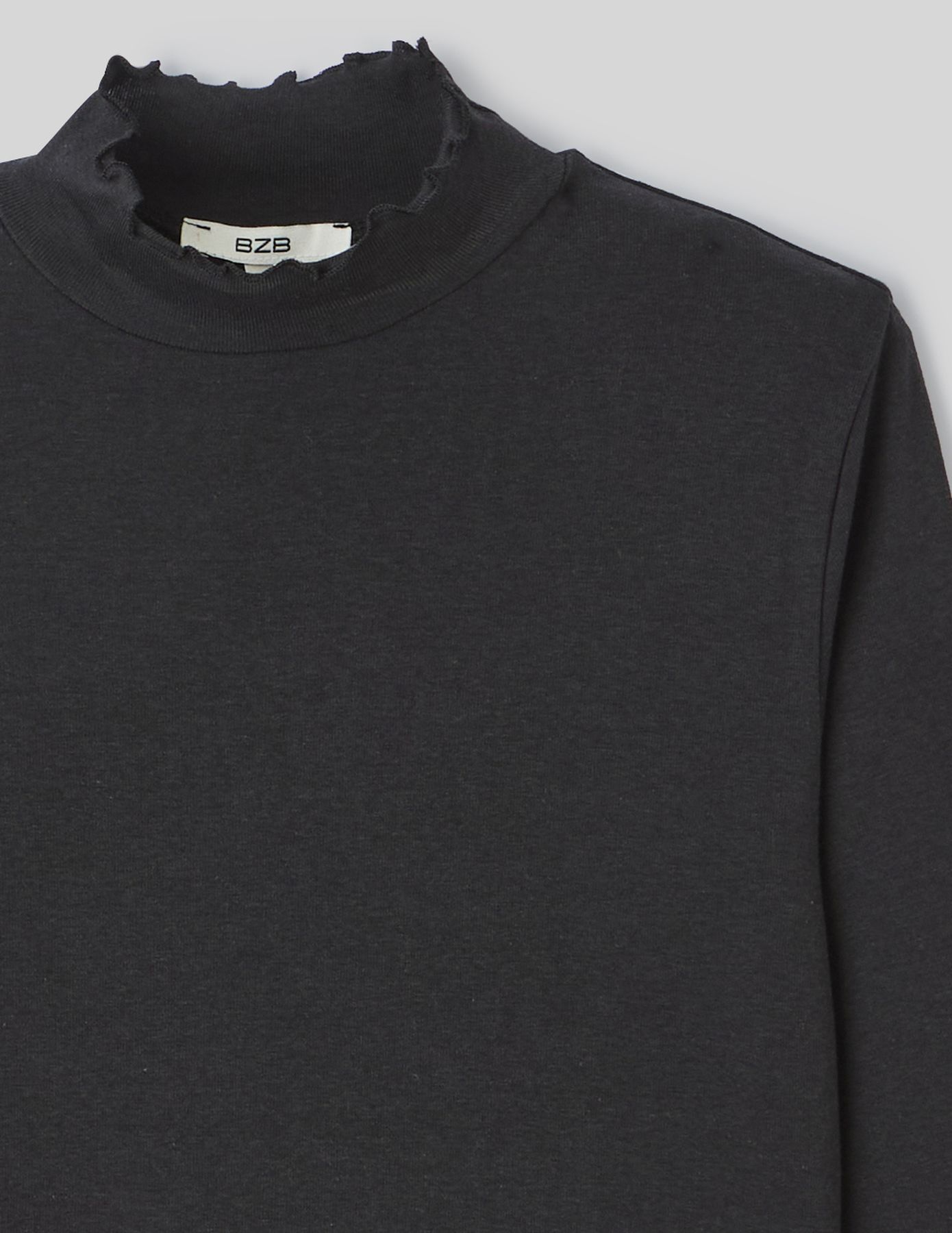 T-shirt col montant uni