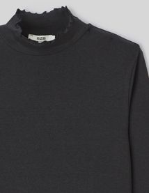 T-shirt col montant uni