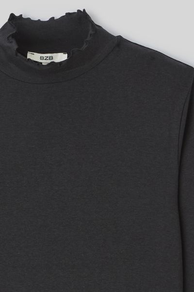T-shirt col montant uni