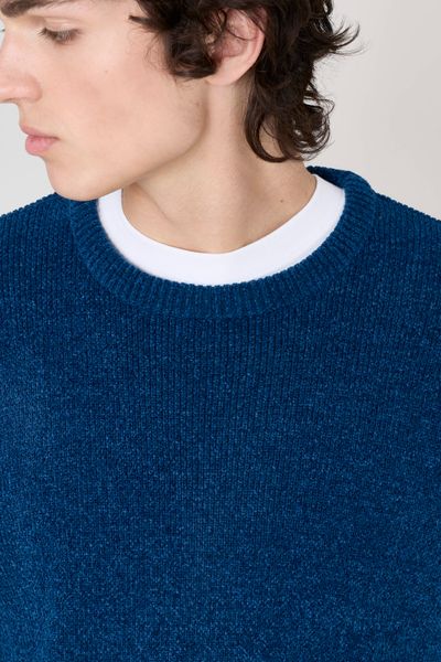 Pull chenille col rond