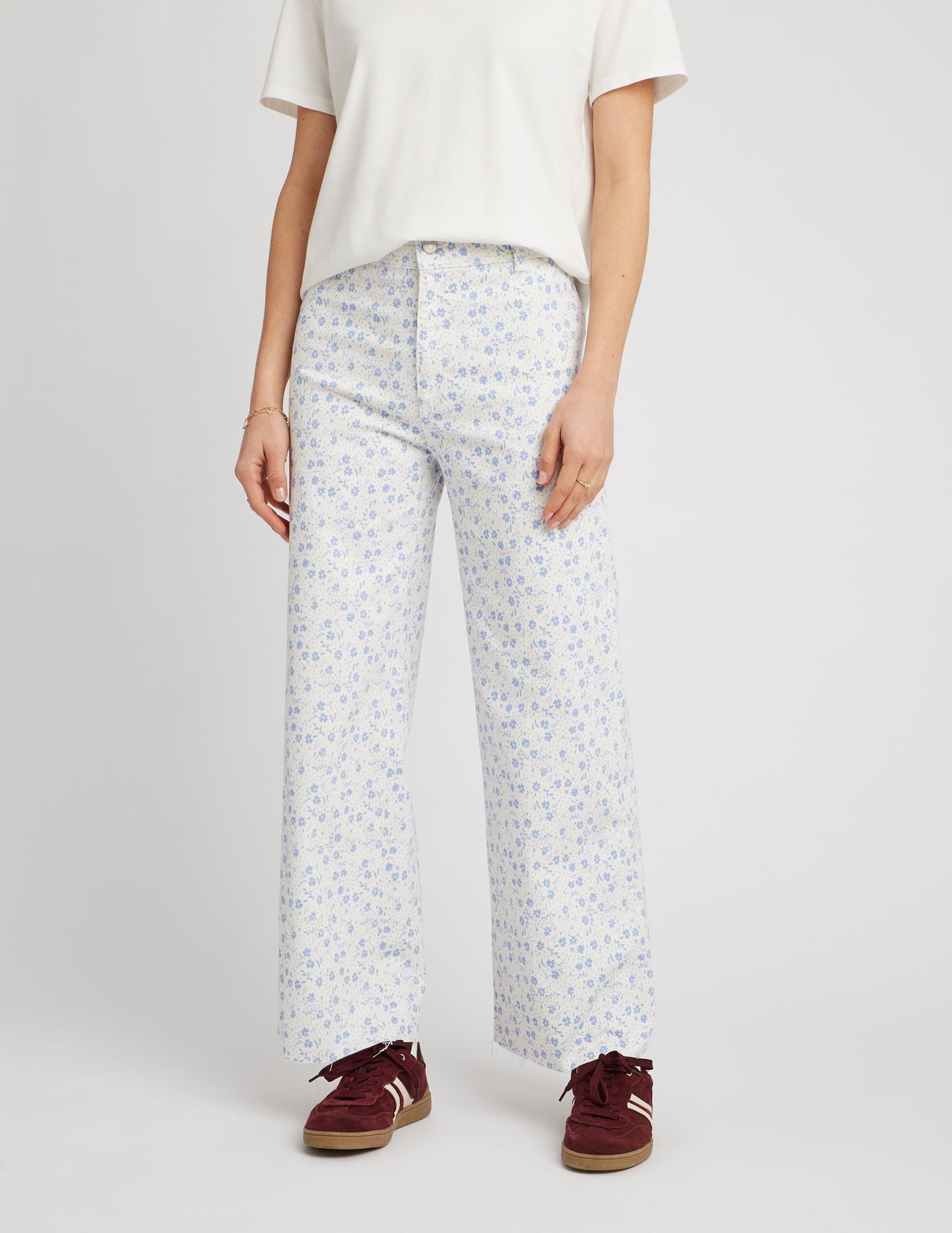 Pantalon wide leg imprimé