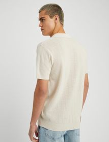 Polo maille ajour&eacute;e