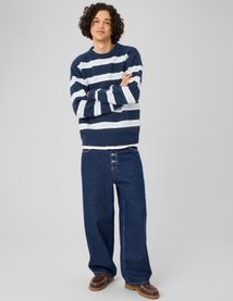 Pull ray&eacute; col rond
