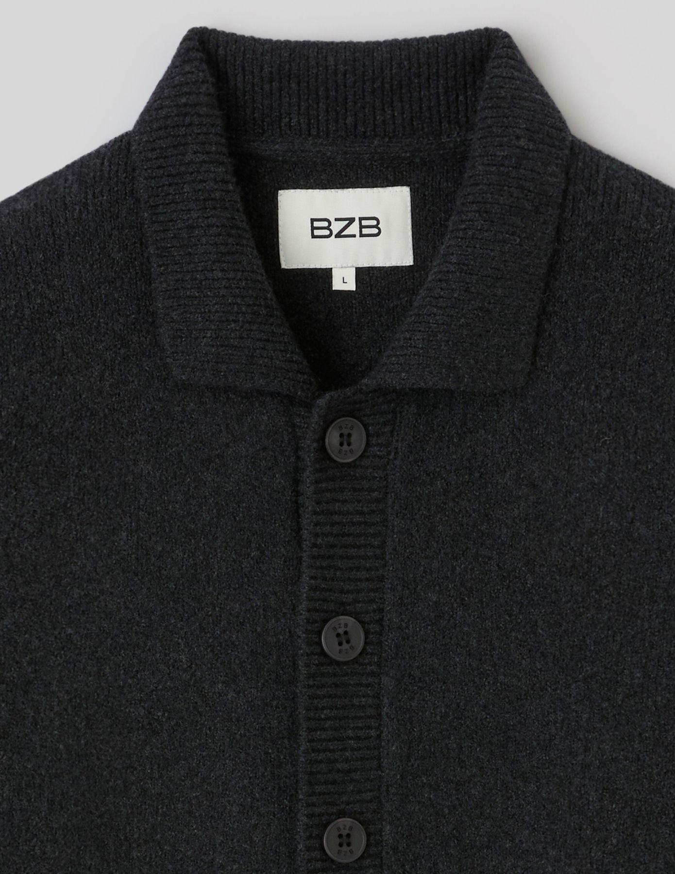 Cardigan boutonn&eacute; col polo