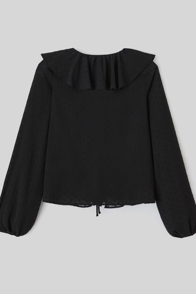 Blouse plumetis à volants