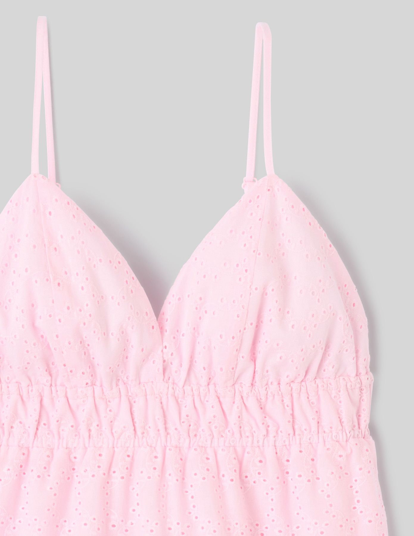 Robe courte en broderie anglaise