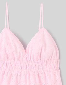 Robe courte en broderie anglaise