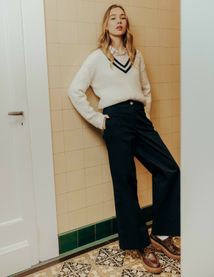 Pantalon city avec des revers