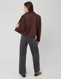 Veste su&eacute;dine &agrave; frange